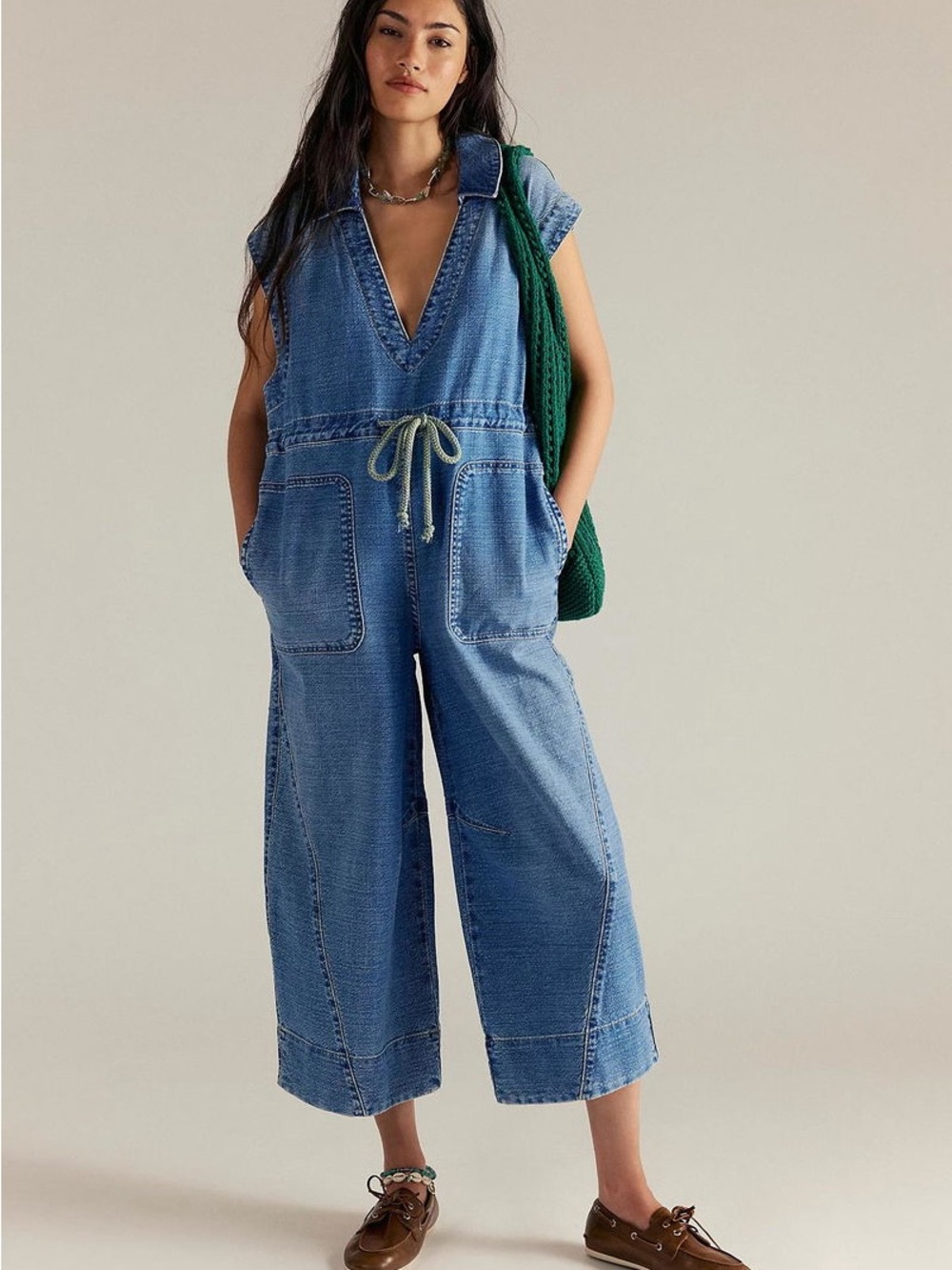 We The Free Lantana Cropped Coverall  size large NWT retail $228 - Picture 2 of 9